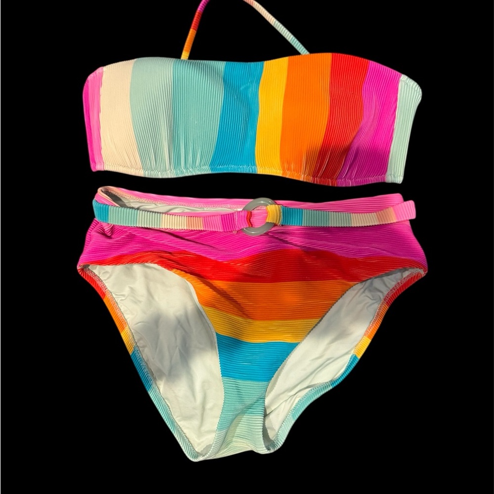 Trina Turk Multicolor Striped Bikini